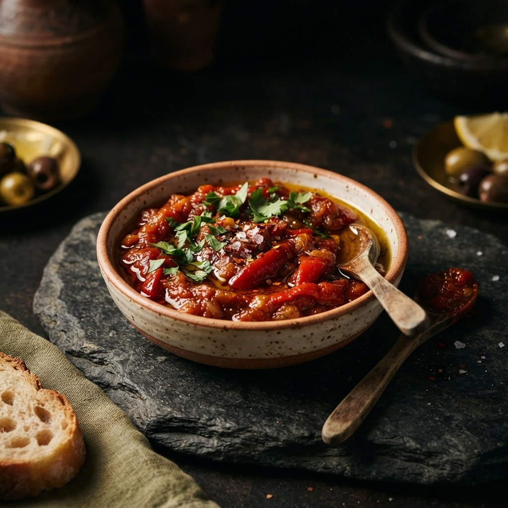 Matbucha Cooked Salad, a condiments dish from Tétouan