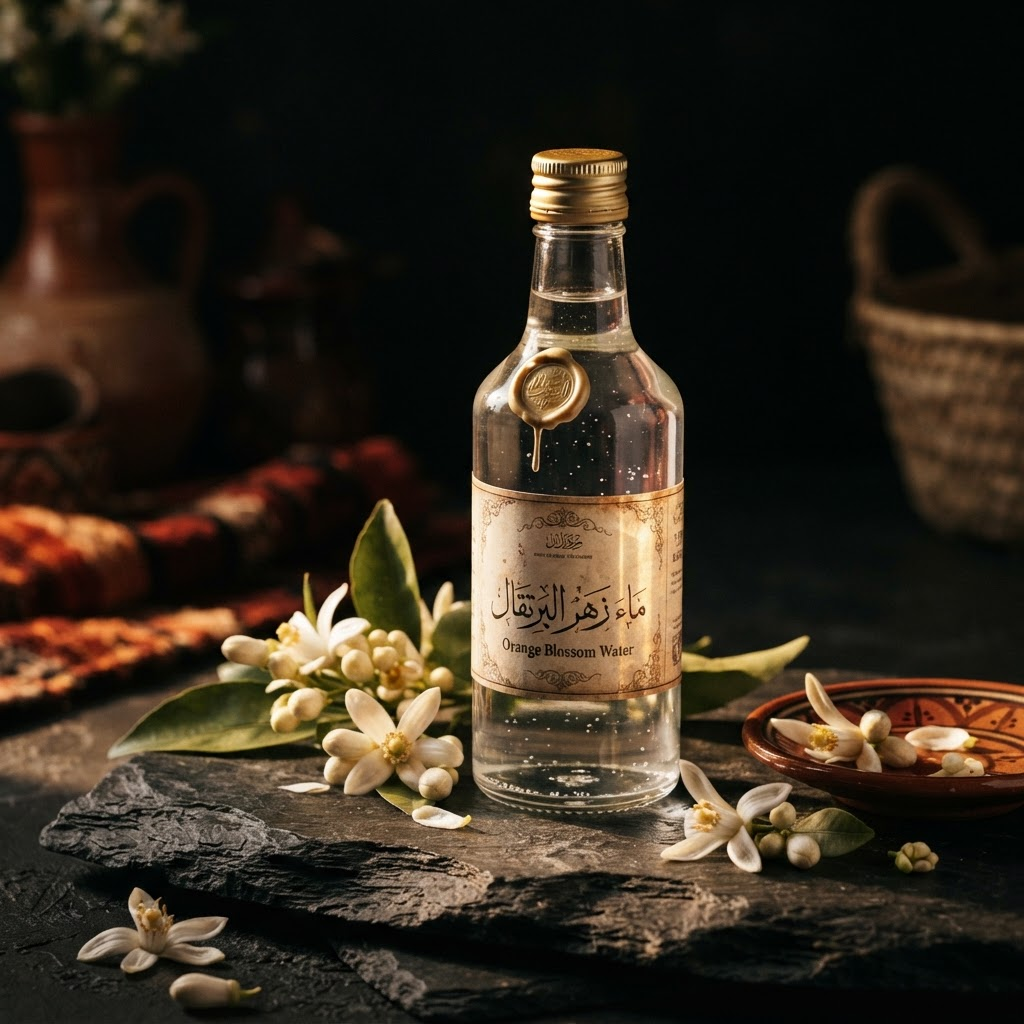 Orange Blossom Water, a condiments dish from Marrakech