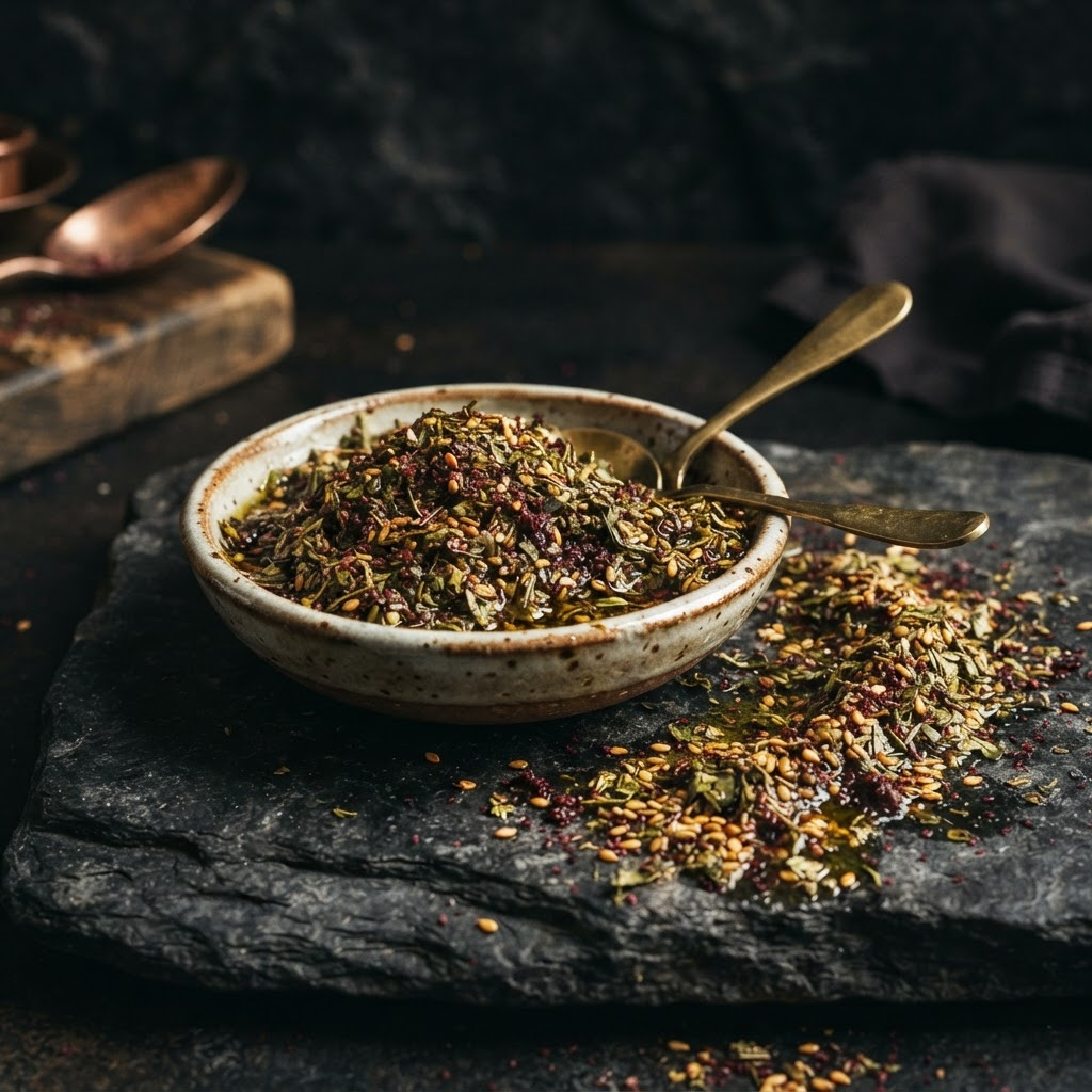 Zaatar Herb Blend, a condiments dish from Cairo