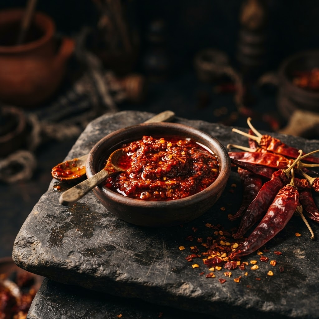 Berbere-Adjacent Felfla, a condiments dish from Ghardaïa