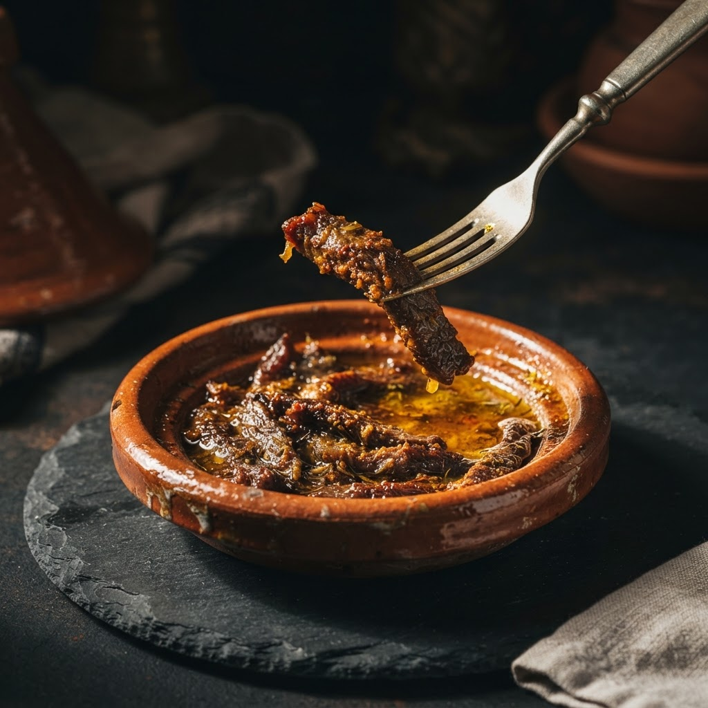 Chili Oil Zeit Har, a condiments dish from Sfax