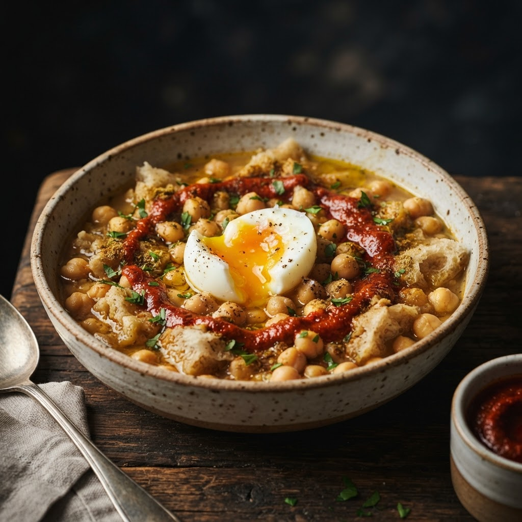 Lablabi Chickpea Bowl, a street food dish from Kairouan