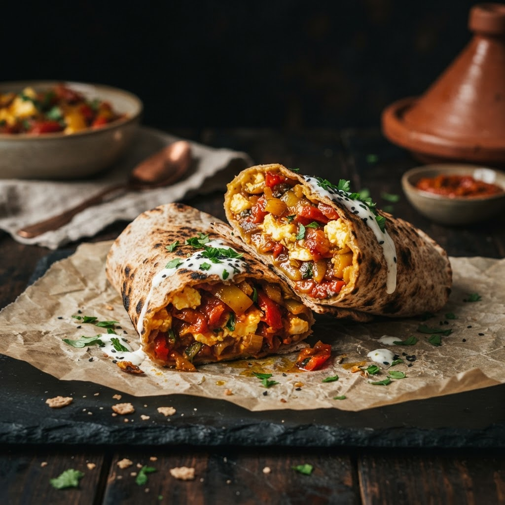 Chakchouka Wrap, a street food dish from Gabès