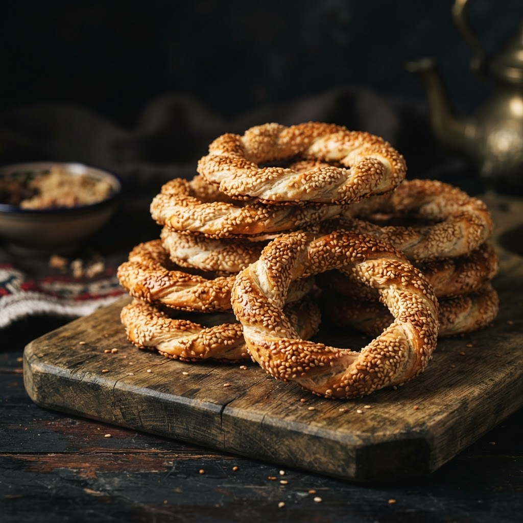 Kaak Warka Rings, a street food dish from Tunis