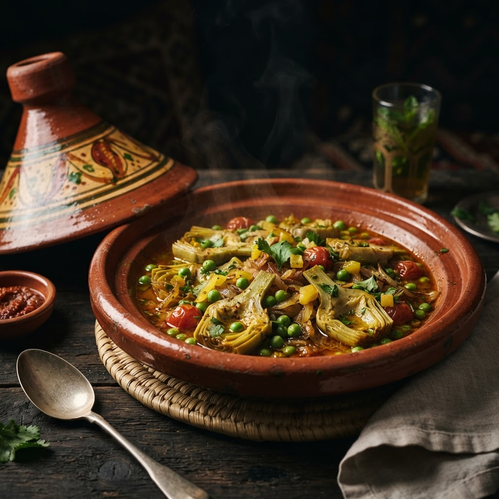 Artichoke & Pea Tagine, a tagines & stews dish from Kénitra