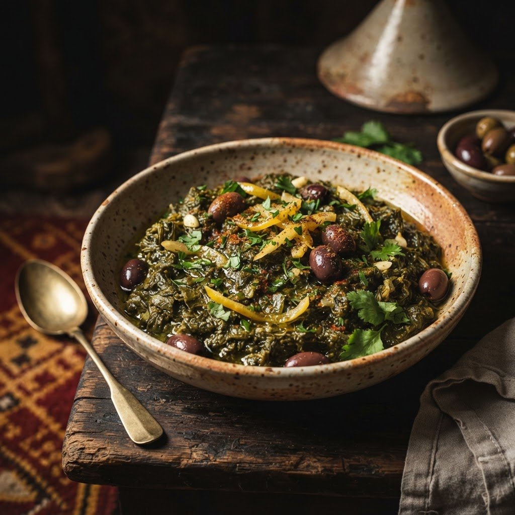 Bakoula Mallow Stew, a tagines & stews dish from Salé