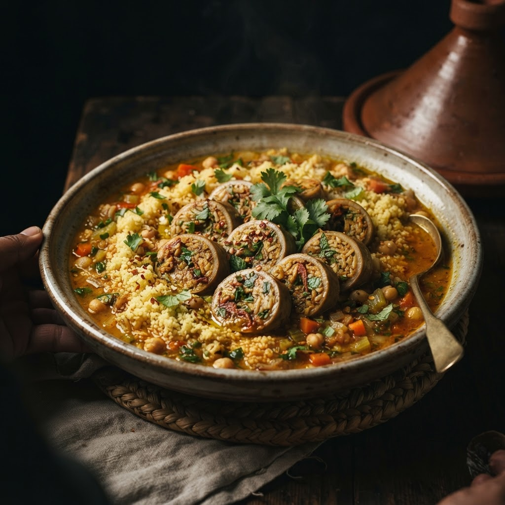 Osban Stuffed Tripe, a tagines & stews dish from Gabès