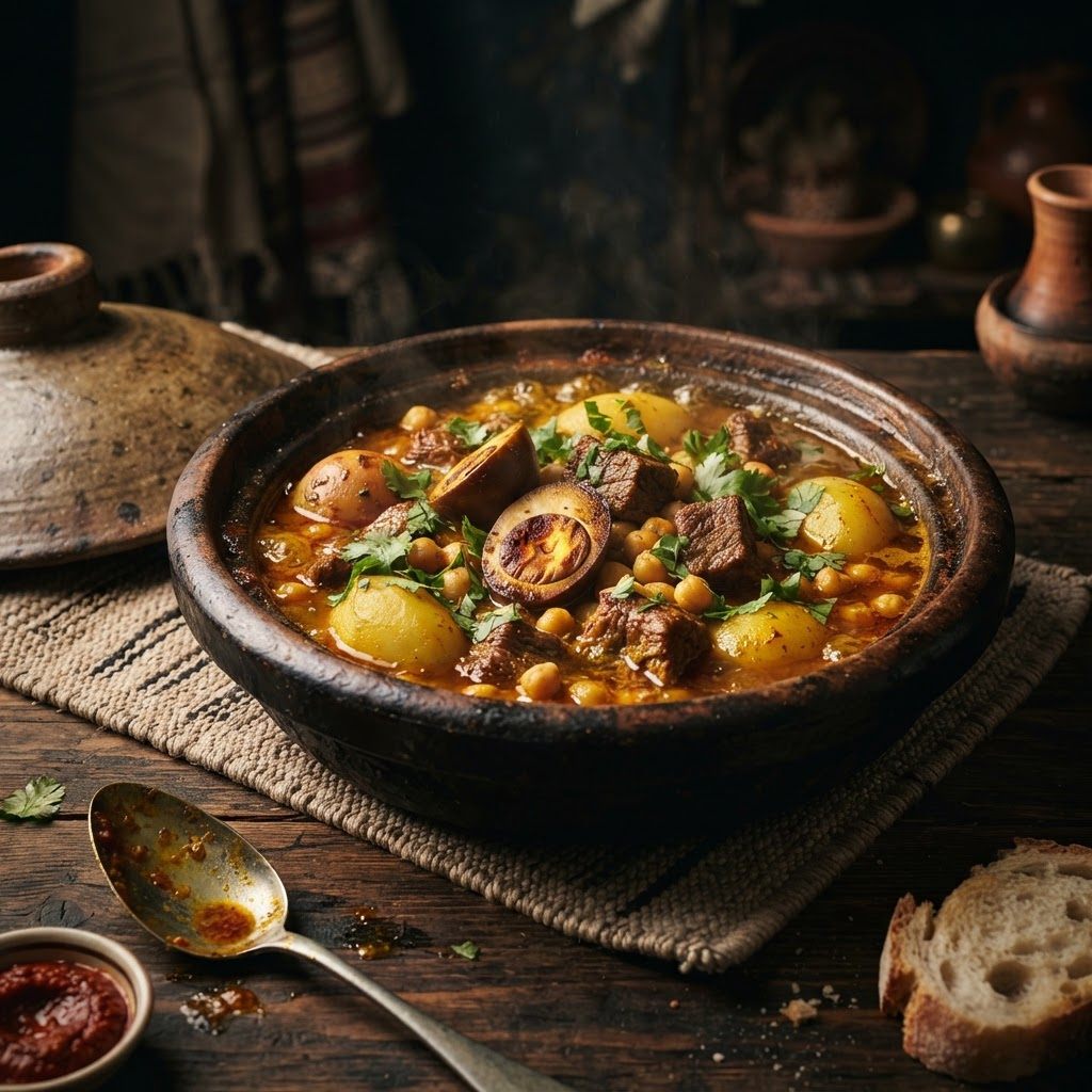 Dfina Sabbath Stew, a tagines & stews dish from Marrakech