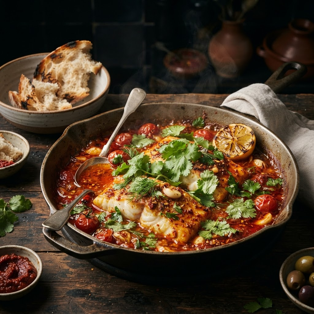 Chraime Spiced Fish, a sephardic traditions dish from Tripoli
