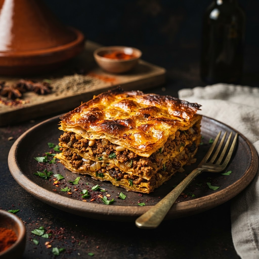 Mina de Matza, a sephardic traditions dish from Tangier