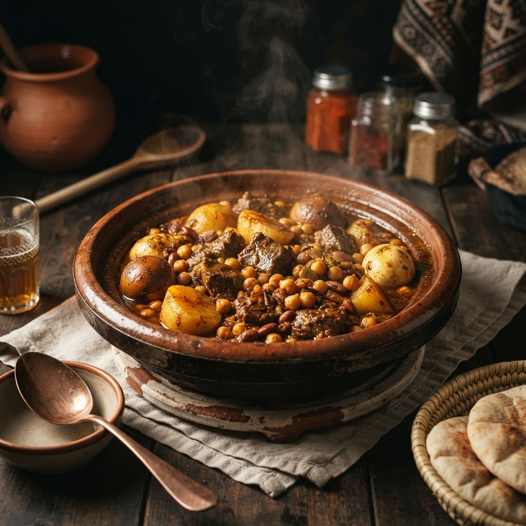 Adafina Chickpea Pot, a sephardic traditions dish from Meknes
