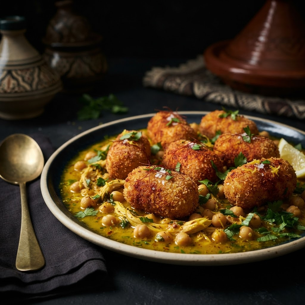 Sfiria Chicken Croquettes, a sephardic traditions dish from Fez