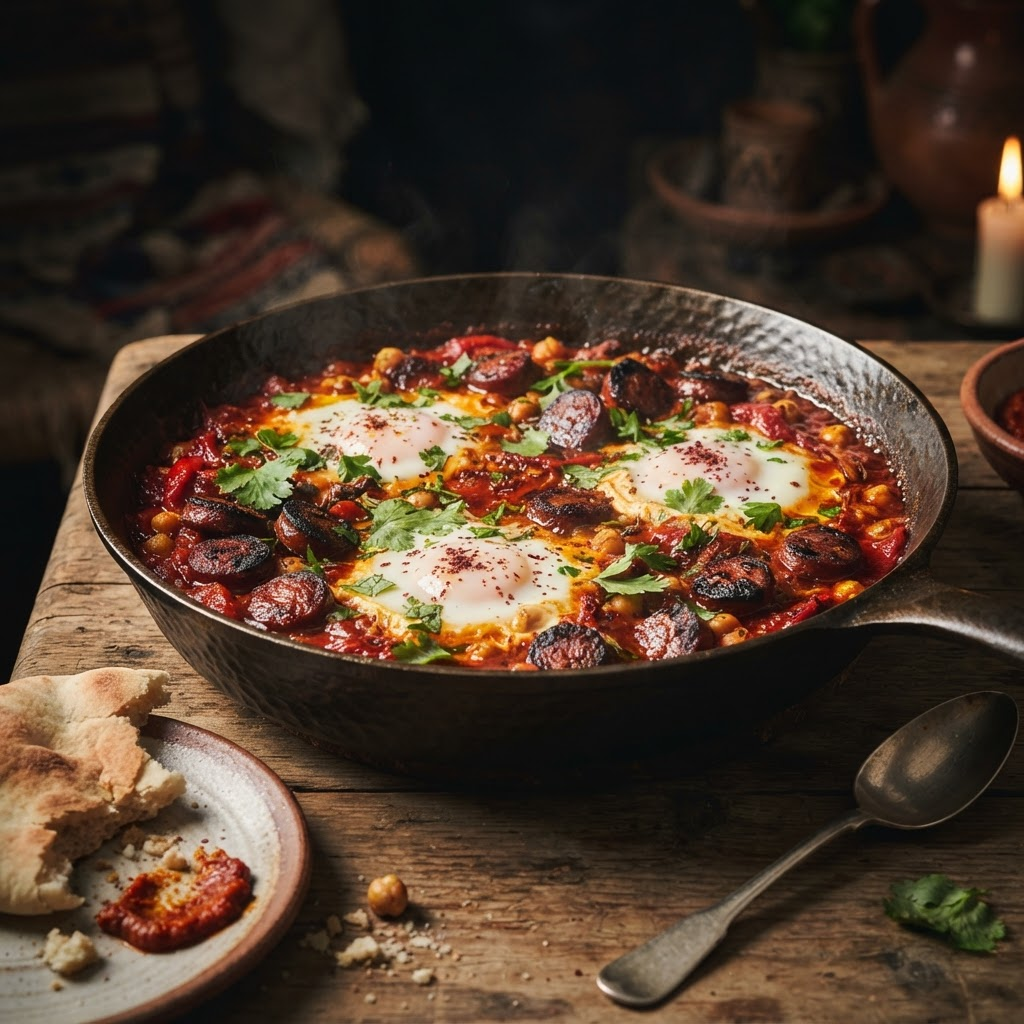 Ojja with Merguez, a sephardic traditions dish from Sfax
