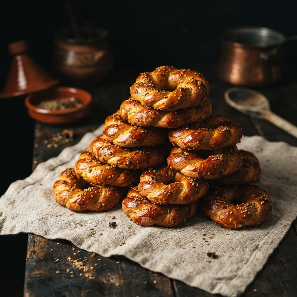 Kaak Anise Rings, a sephardic traditions dish from Fez