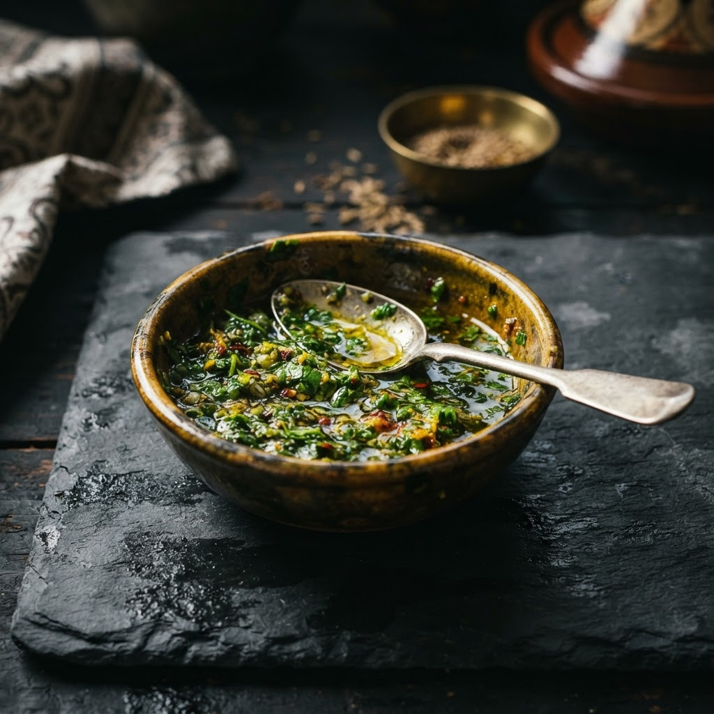 Chermoula Marinade, a condiments dish from Essaouira