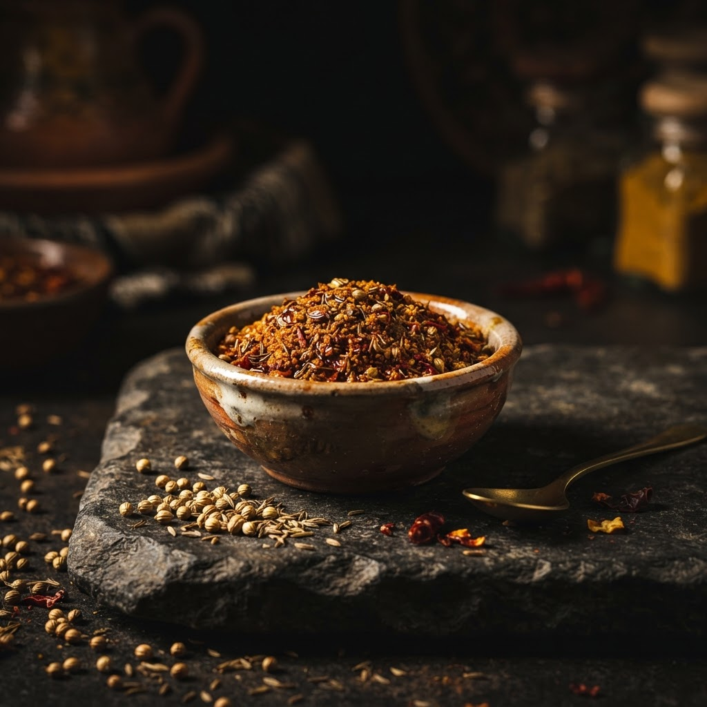 Tabil Tunisian Spice, a condiments dish from Tunis